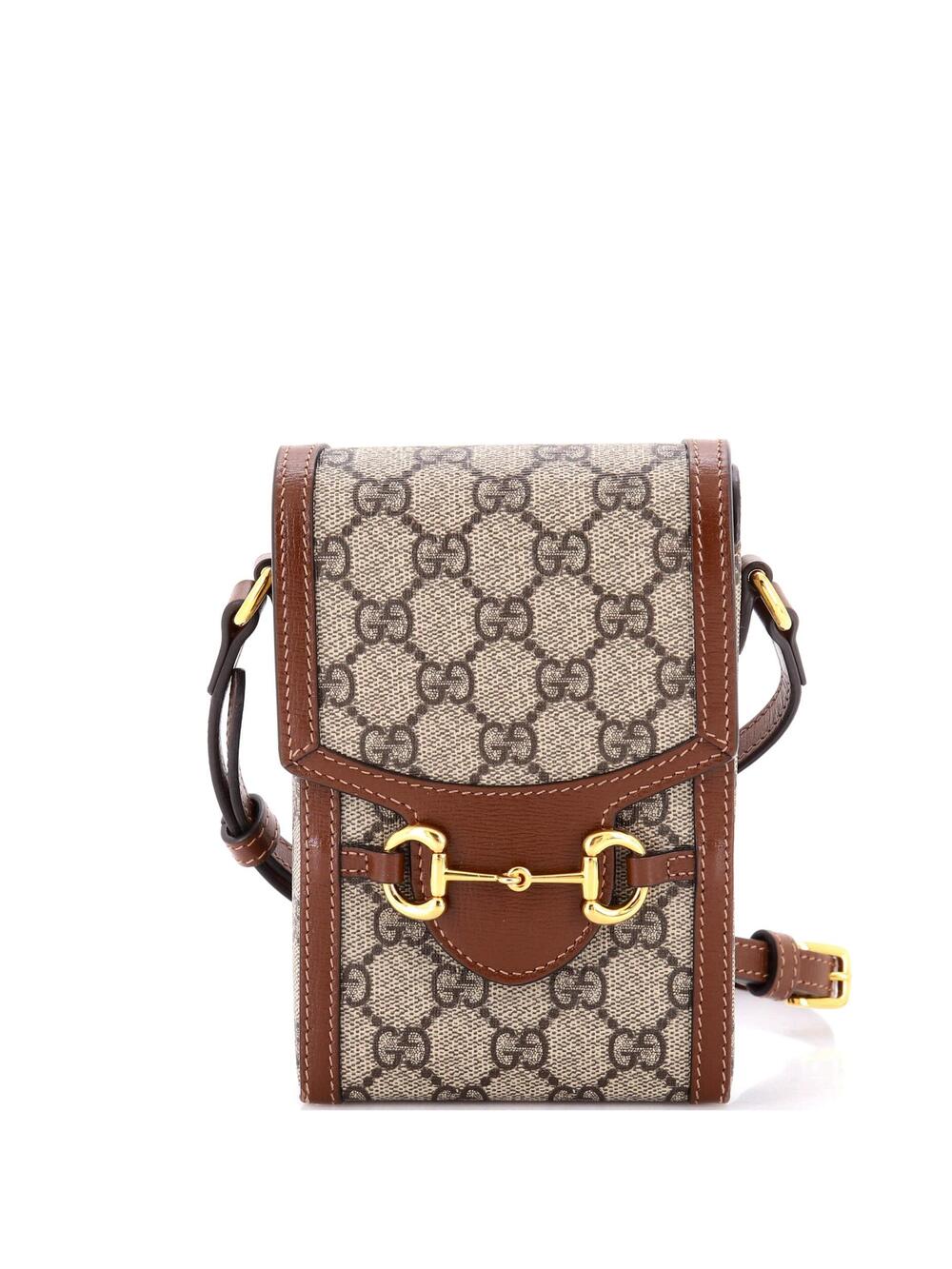 Gucci Horsebit Crossbody Bag Gg Coated #340686G10B